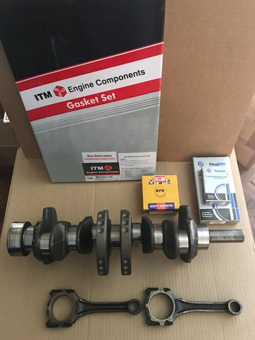 Nissan 2.4 K24 Pick up Crankshaft with Bearings, NPR ring set, Full set Gasket, with 2 connecting Rods